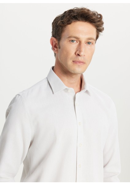 Tailored Fit Klasik Yaka Taş Erkek Gömlek ACE020261603_TAS fırsatları