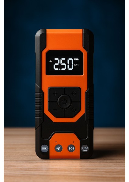 Yeni Model 7500 Mah Şarjlı Hava Pompası Araç Lastik, Bisiklet, Top Şişirme Oto Hava Kompresörü modelleri