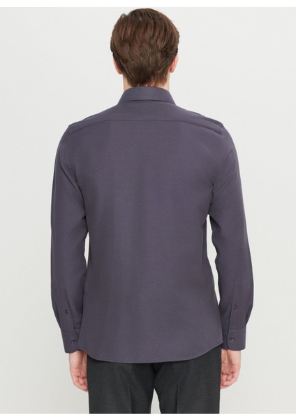 Tailored Fit Italyan Yaka Antrasit Erkek Gömlek ACE020261606_ATR indirimleri