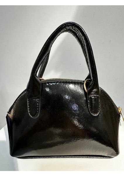 Rugan Siyah Mini Çanta