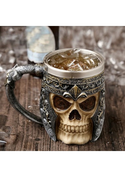 Kupa Bardak Tasarımı 3 D Kurukafa Şövalye