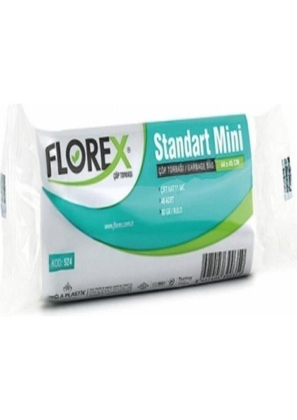 524 Standart Mini 80 gr 44X45 3’lü Çöp Poşeti, Çöp Torbası