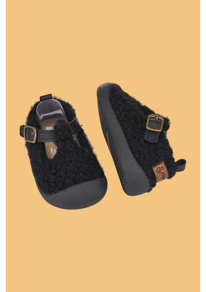 Togo Unisex Çocuk Bebek Siyah Günlük Babet Ayakkabısı - Ortopedik, Kaymaz Rahat ve Esnek fırsatları