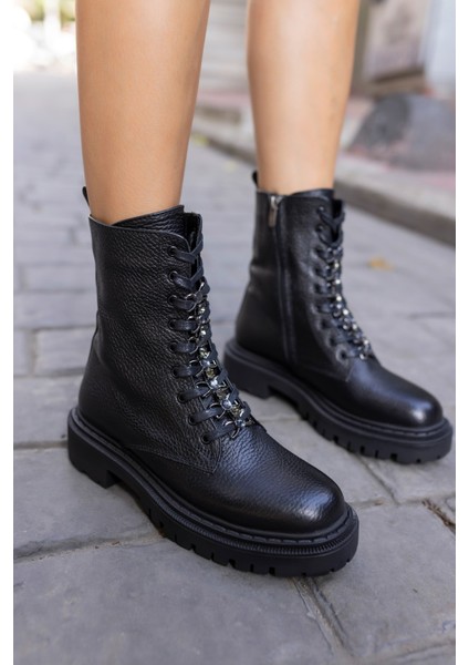 Commut Kadın Siyah Gercek Deri Postal Bot modelleri