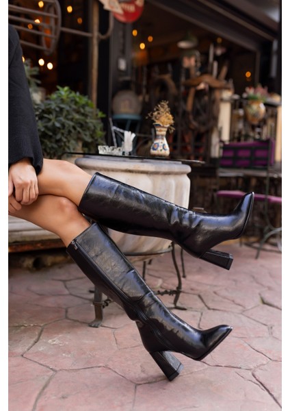 Zola Kadin Nude Desenli Malzeme Çizme