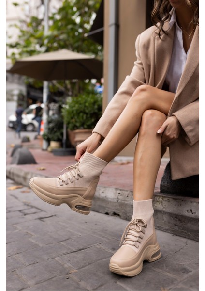 Jazu Kadın Siyah Trıko Detay Dolgu Topuklu Bot fiyatları