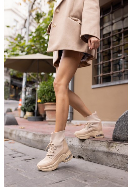 Jazu Kadın Siyah Trıko Detay Dolgu Topuklu Bot indirimleri