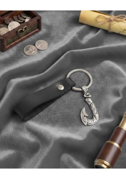 Deri Anahtarlık Denizci Işlemeli Kanca Tasarımlı Hakiki Deri Anahtarlık Hediye Anahtarlık fiyatları