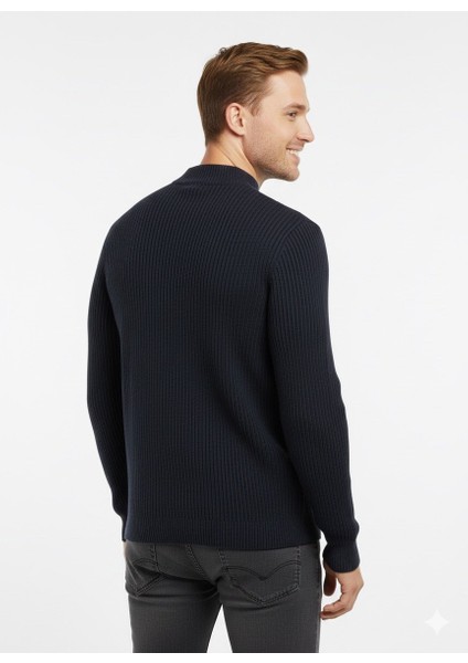 Erkek Büyük Beden Yarım Balıkçı Kazak 881 modelleri