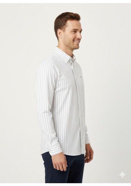 Erkek Örme Çizgili Uzun Kol Gömlek fiyatları
