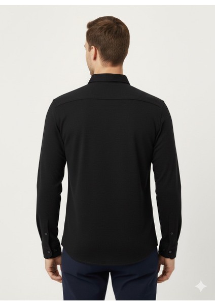 Erkek Örme Uzun Kol Gömlek modelleri