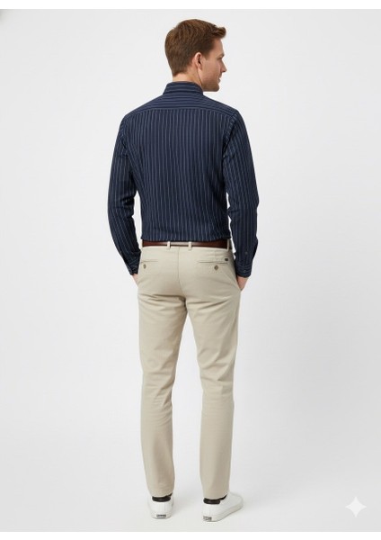 Erkek Örme Çizgili Uzun Kol Gömlek modelleri