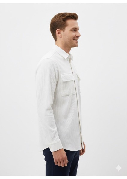 Erkek Örme Çizgili Uzun Kol Gömlek fiyatları