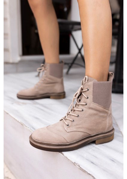 Brandt Kadın Kahve Gercek Suet Lastıklı Postal Bot