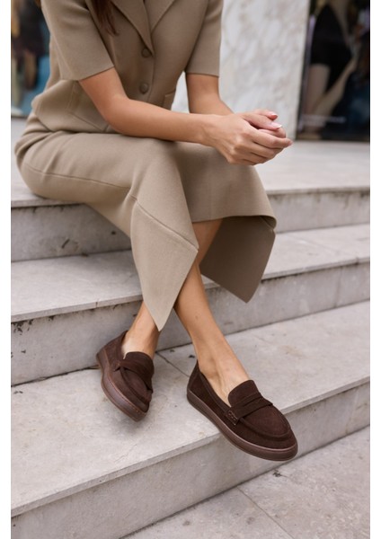 Craft Kadın Vizon Gercek Suet Loafer Ayakkabi