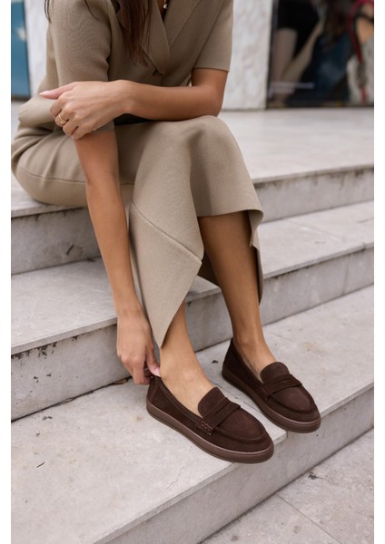 Craft Kadın Vizon Gercek Suet Loafer Ayakkabi