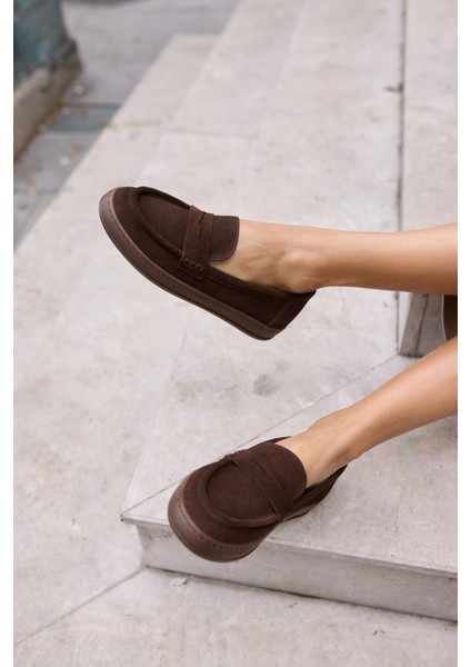 Craft Kadın Vizon Gercek Suet Loafer Ayakkabi