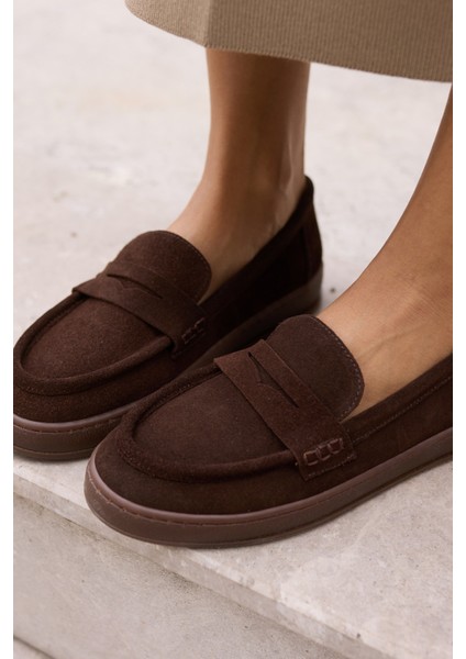 Craft Kadın Vizon Gercek Suet Loafer Ayakkabi