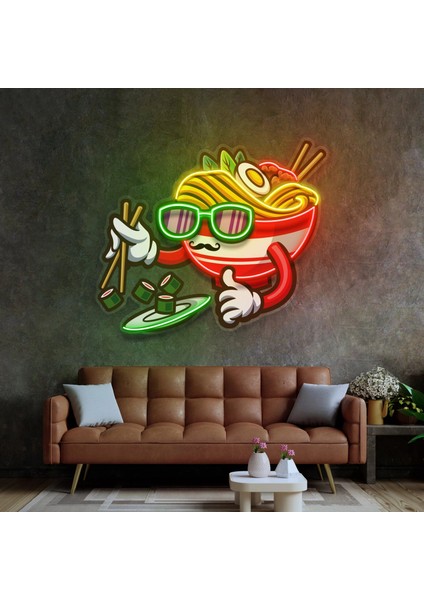 Sushi Noodle Restoran Neon LED