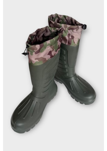 Termal Kamuflaj Desen Eva Kauçuk Ev Bahçe Hobi Avcı Çizmesi Haki modelleri