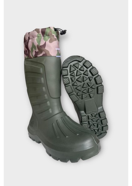 Termal Kamuflaj Desen Eva Kauçuk Ev Bahçe Hobi Avcı Çizmesi Haki indirimleri