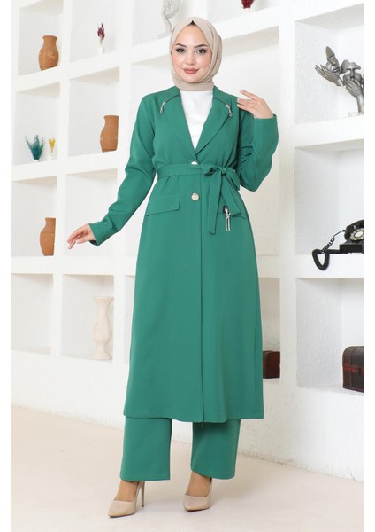 Fermuar Detaylı Takım Zümrüt 19201