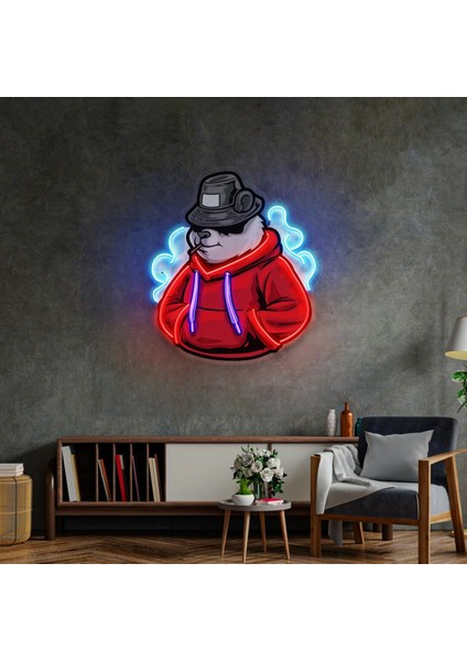 Panda Hoddie Neon LED