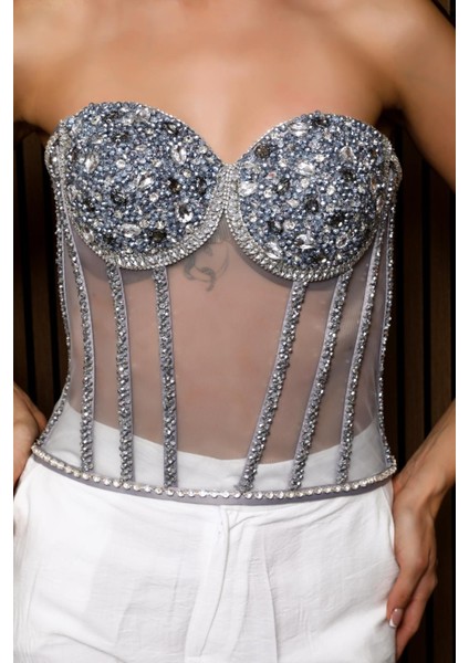 Siyah Taşlı El Yapımı Elegant Korse – Halloween Black Swan Korse fırsatları