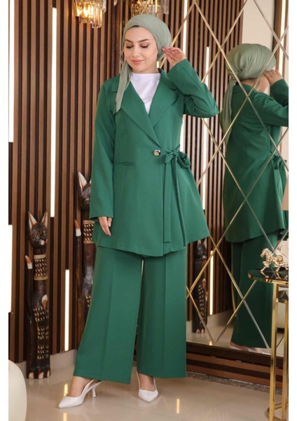 Kuşak Detaylı Takım Zümrüt MSW19106 fırsatları