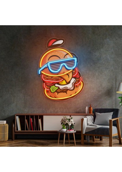 Cool Hamburger Neon LED
