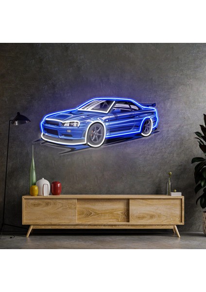 Modern Mavi Araba Neon LED