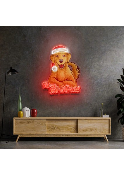 Merry Christmas Dog Neon LED