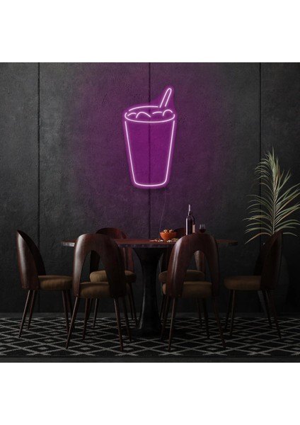 Buzlu Içecek Latte Neon LED