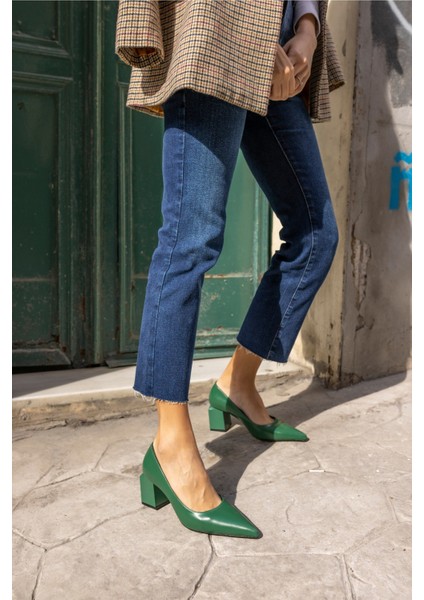 Barbara Kadın Taba Mat Deri Kalın Topuklu Ayakkabi indirimleri