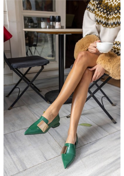 Kadın Siyah Mat Deri Aksesuar Ayakkabi fiyatları