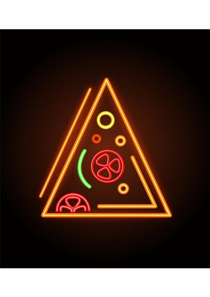 Vegan Pizza Dilimi Neon LED