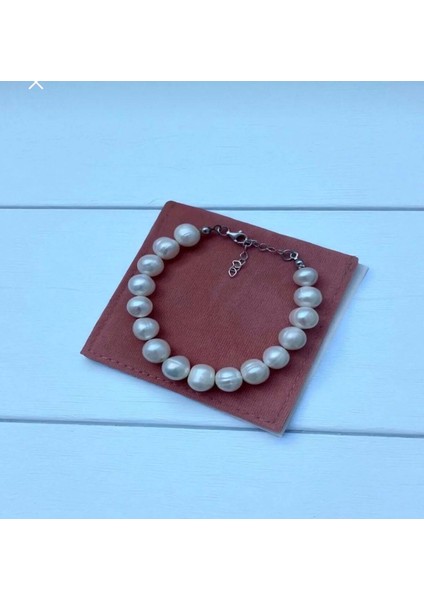 925 Ayar Gümüş Sertifikalı Doğal 10-11 mm Inci Bileklik