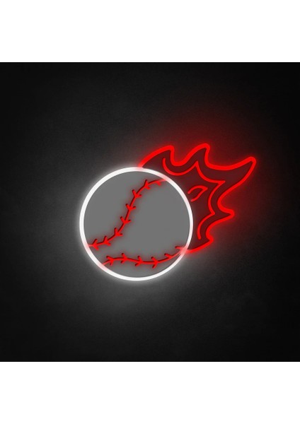 Alevli Beyzbol Topu Neon LED
