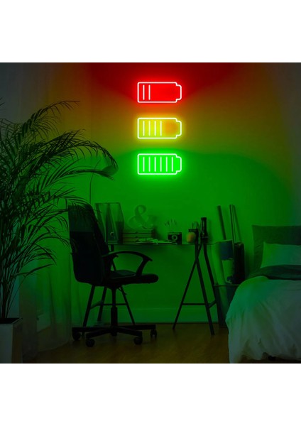 Charging Battery Neon LED