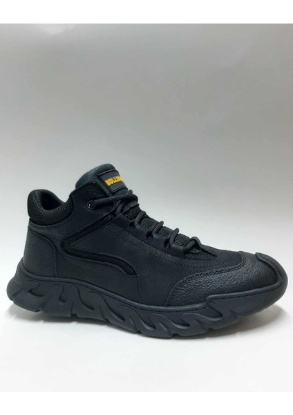 Hakiki Deri Siyah Renk Nubuk Bağcıklı Esnek Kauçuk Tabanlı Dar Kalıp Kışlık Erkek Ayakkabı C-9825005395BULL fiyatları