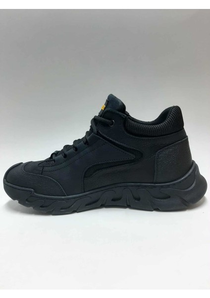 Hakiki Deri Siyah Renk Nubuk Bağcıklı Esnek Kauçuk Tabanlı Dar Kalıp Kışlık Erkek Ayakkabı C-9825005395BULL modelleri