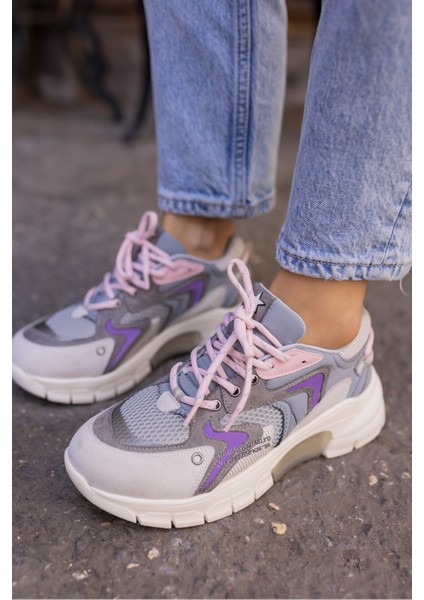 Desire Kadin Gri Lila Geçişli Sneaker modelleri