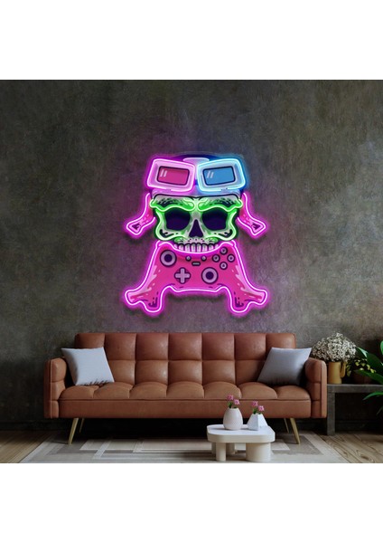 Skull Game Consol Neon LED