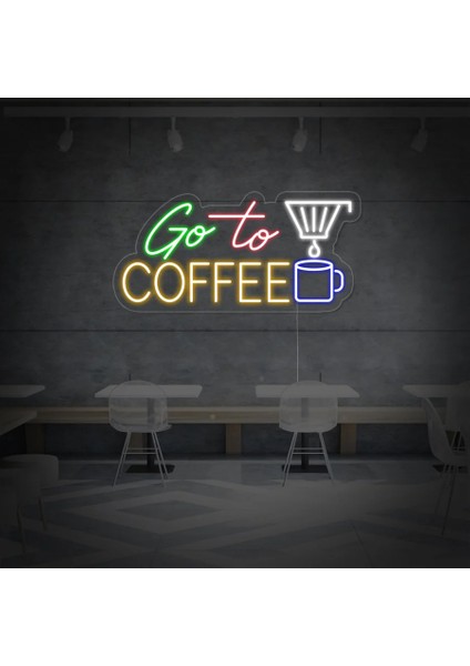 Go To Coffe Neon LED Yazı