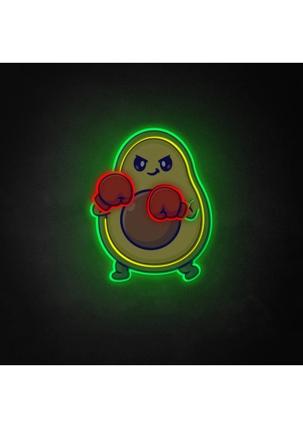 Sevimli Avokado Boks Neon LED