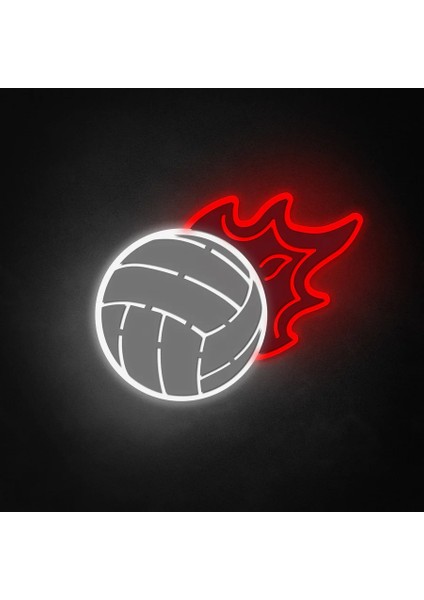 Alevli Voleybol Topu Neon LED