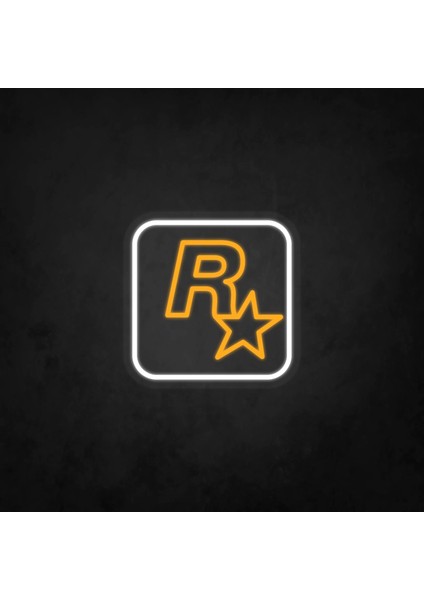 Rockstar Oyun Logo Neon LED