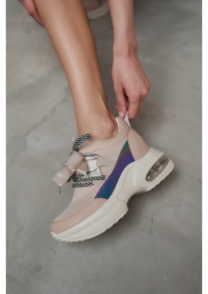 Hanna Kadin Gri Dalgiç Kumaş Detay Gizli Topuk Sneaker fiyatları