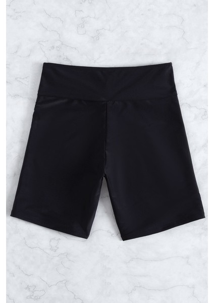 Kadın Siyah Önden Bağcıklı Deniz Şortu fiyatları
