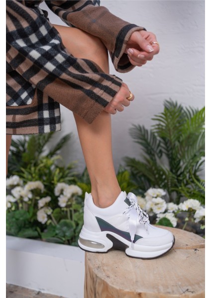 Hanna Kadin Gri Dalgiç Kumaş Detay Gizli Topuk Sneaker fiyatları